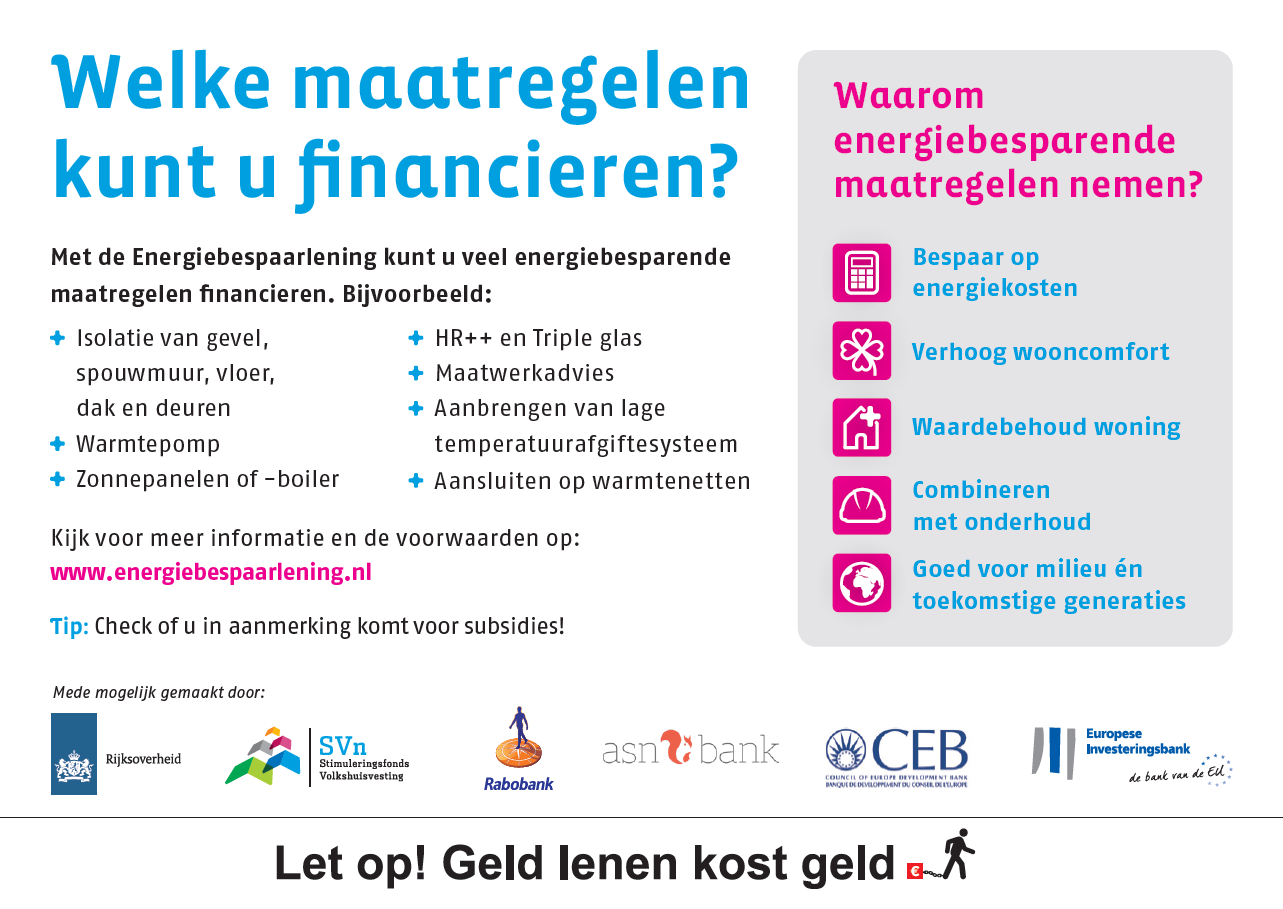 Overzicht van de maatregelen die onder de financiering vallen